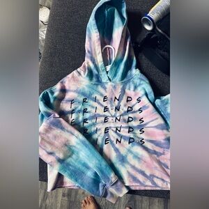 FRIENDS Blue and Pink Tie-Dye Shirt
